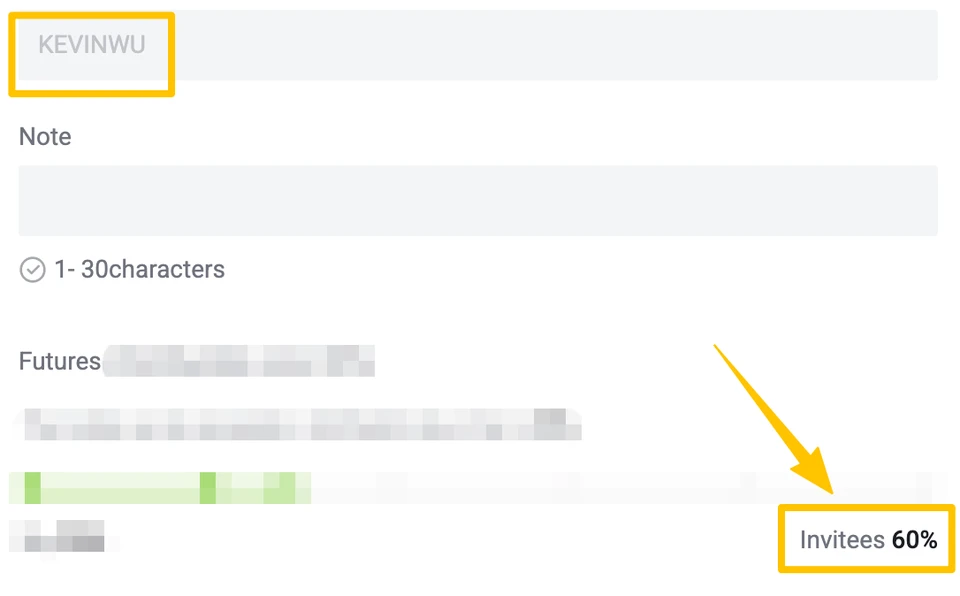 XT.COM referral code and rebate rate screenshot